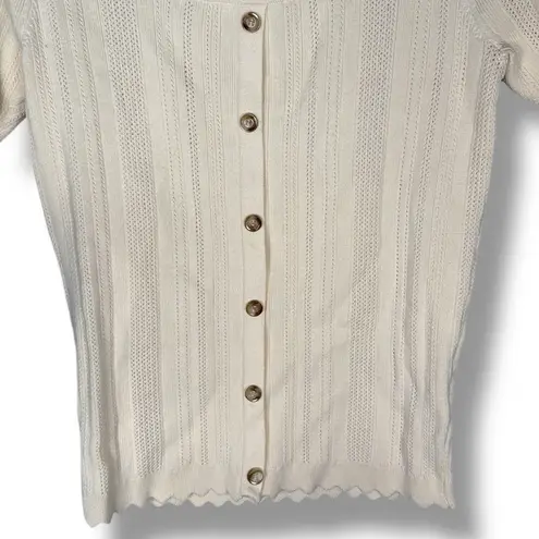 FRNCH Paris Nelcie Cardigan Look Pullover Sweater Size Large