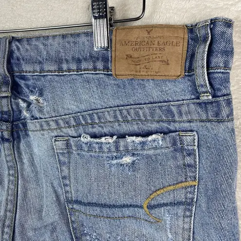 American Eagle  Womens Cropped Jeans AE Artist Size 10 Regular Distressed Y2K‎