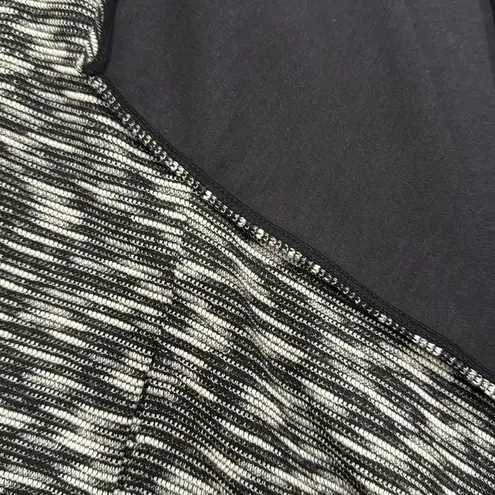 Ellen Tracy open front cardigan black and white woven cotton blend size M