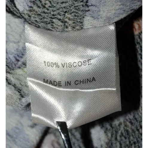 Little Lies Open Front Floral Cardigan Kimono Size XS Blue Floral Bell Sleeve