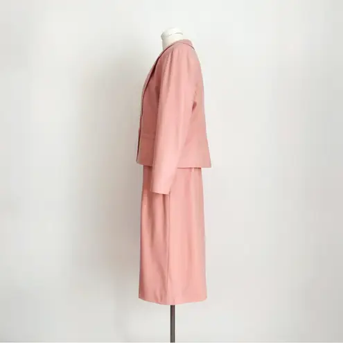 Pendleton Vintage 80’s Pure Wool Coord Skirt Suit in Dusty Rose | Size M
