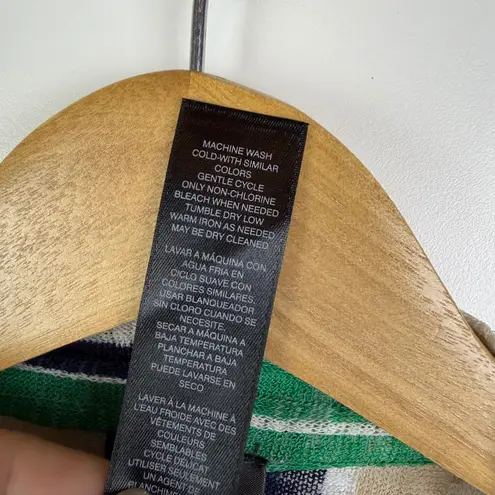 Chico's Travelers Striped Open Cardigan Size 3 XL Lightweight Sheer Boho Stretch