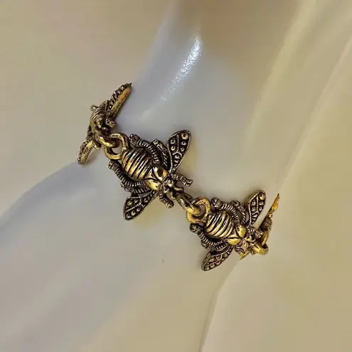Bergdorf Goodman vintage gold tone bee bracelet