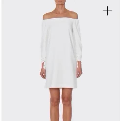 Tibi NEW Structured Crepe Off-the-Shoulder Dress Ivory Size 2