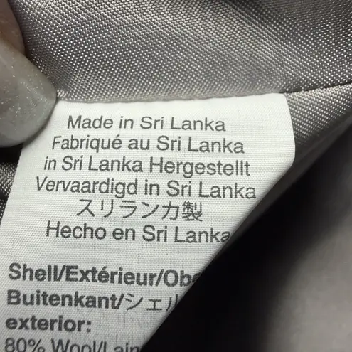 J.Crew Italian Stadium Cloth By Nello Gori Coat 4T Gray Wool Faux Fur Hood Size undefined