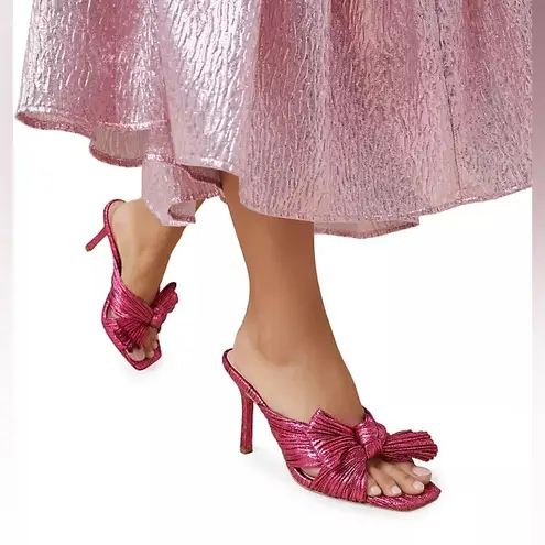Loeffler Randall Claudia Heels Fuchsia Pleated Bow Heels Pumps 11