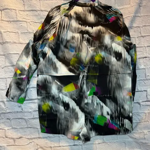 Abstract Print Women's Romper Black Size XL