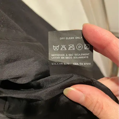 Beautiful Emanuel Ungaro black metallic spotted faux fur collar blazer luxury Size 14