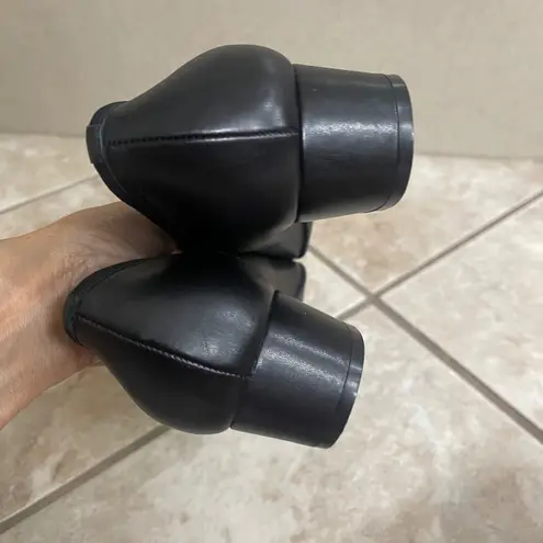 Naturalizer Black Leather Block Heel Pumps Women Size 8M EUC casual work wear