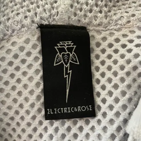 Electric & Rose Leo velour windbreaker sweater in ombré denim size S small