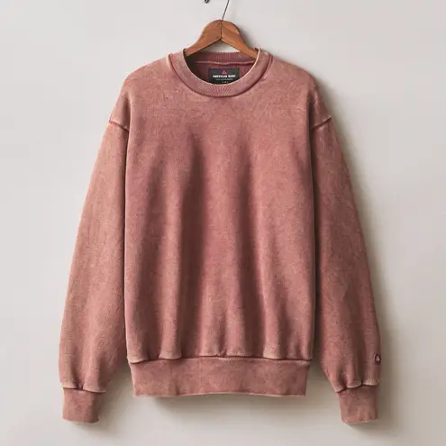 American Giant UNISEX American Vintage Crew Sweatshirt Made In USA Size S Red