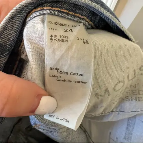 Moussy Vintage Creston Distressed Tapered Light Blue Jeans Size 24"