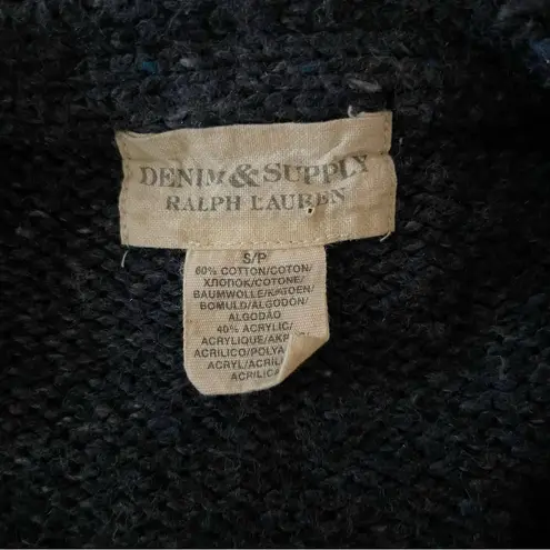 Denim & Supply Ralph Lauren Women’s Blue Knit Chunky Cardigan Sweater Small P