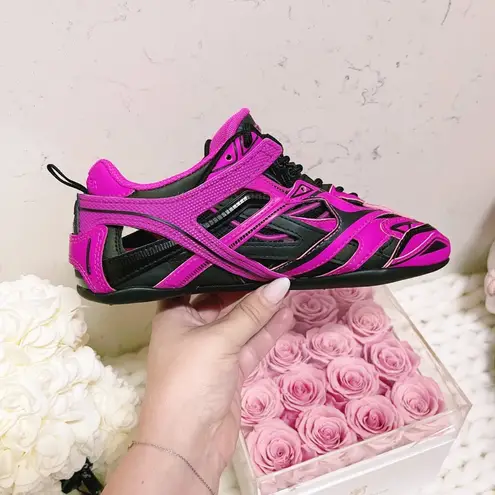 Balenciaga Authentic New Pink and Black Drive Sneakers