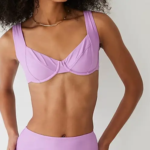 J.Crew New  Women’s Cross-back underwire bikini top Size 36A Navy Blue NWT