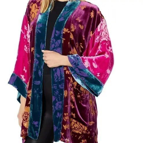 Johnny Was JOHNNY DANCING QUEEN VELVET BURNOUT KIMONO JACKET NWT