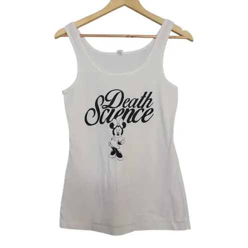Death Science Minnie Tank White Large Babydoll Biker Chopper Motorcycle