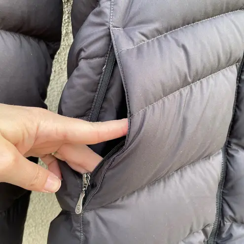 Marmot Black Montreal Long Down Puffer Jacket Faux Fur Hood S 700 Fill