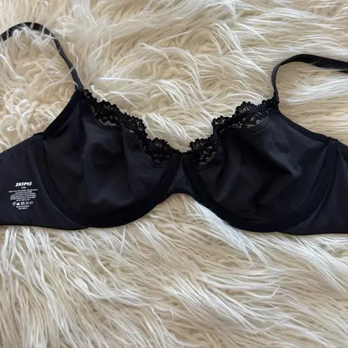 SKIMS Fits Everybody Lace Underwire Bra Onyx Size 34DD