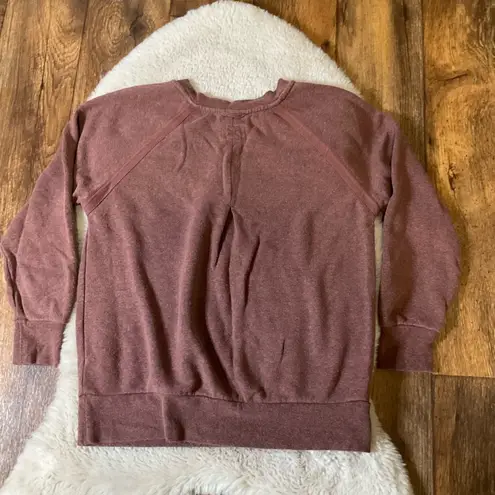 prAna  Cozy Up Burnt Orange Sweatshirt Hemp Blend Womens Medium