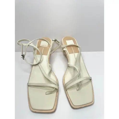 Dolce Vita Sandals Size 11 Gemini Cream Square Toe Wedge Heel
