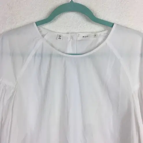 ALC Frank A.L.C. Revolve Baizen White Puff Long Sleeve Classic Italian Cotton Poplin Top