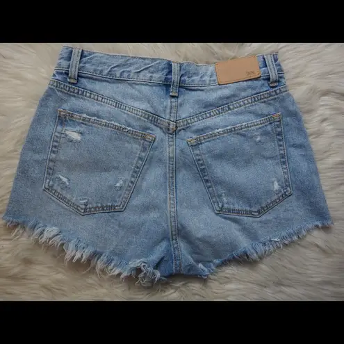 ZARA  Light wash high rise denim shorts 4