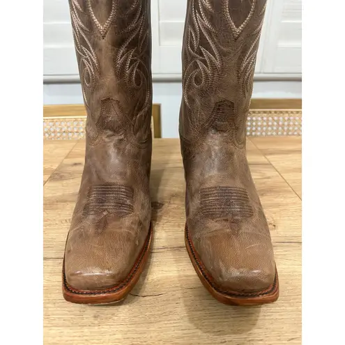 Shyanne Womens Darby Western Boots Brown Leather Size 11 NWOB Classic Square Toe