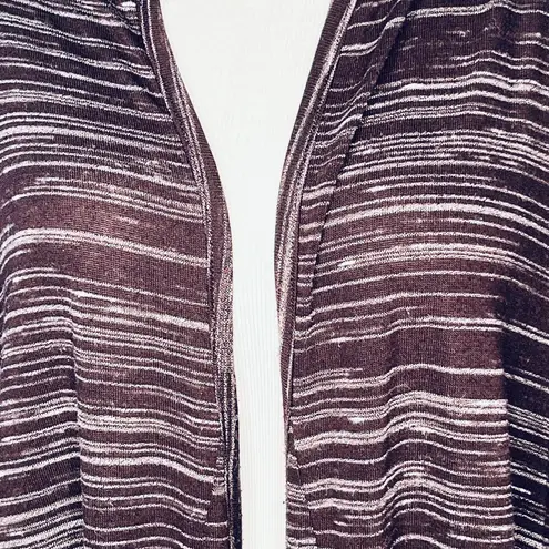 Daisy Fuentes Space Dye Wine Open Cardigan