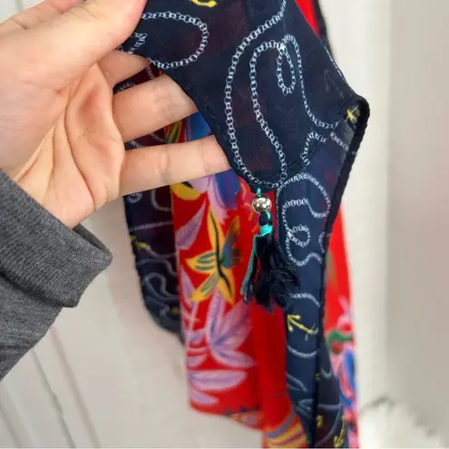 Desigual Tropical Nautical Print Large Scarf OS