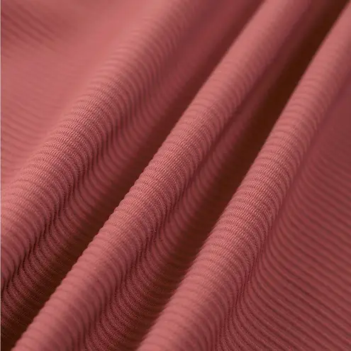 Berlook Contrast Stitch Longline Plus Size Bikini Set Pink