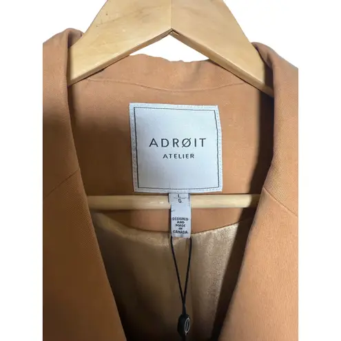 NWT Adroit Atelier Hunter Single Breasted Stretch Blazer Sz. L Tan Size L