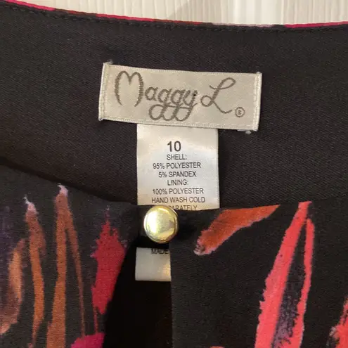 Maggy London Vibrant Floral Women's Dress size 10 brand new length 40 bust 32”