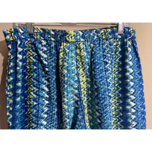 Vince Camuto Blue & Green Abstract Print Pull