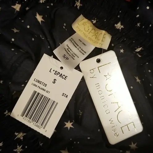 l*space 💕L*💕 Luna Pajama Set ~ Starry Night Star Print Small S NWT