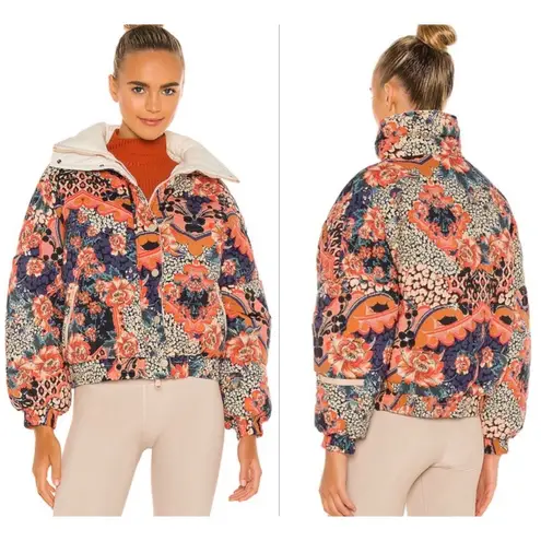 Free People  fp movement power house floral print puffer jacket