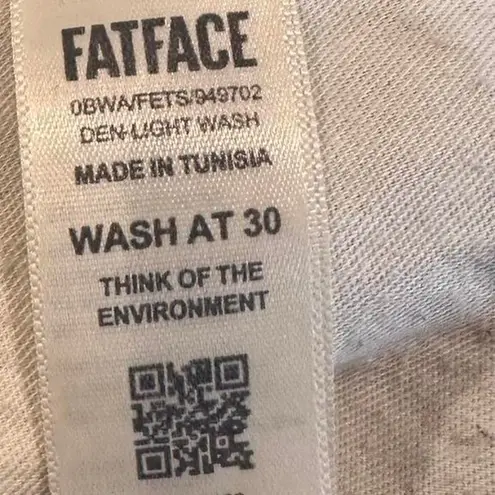 FatFace Women's Newham Straight Leg Denim Jeans Size Us 6 Regular Blue