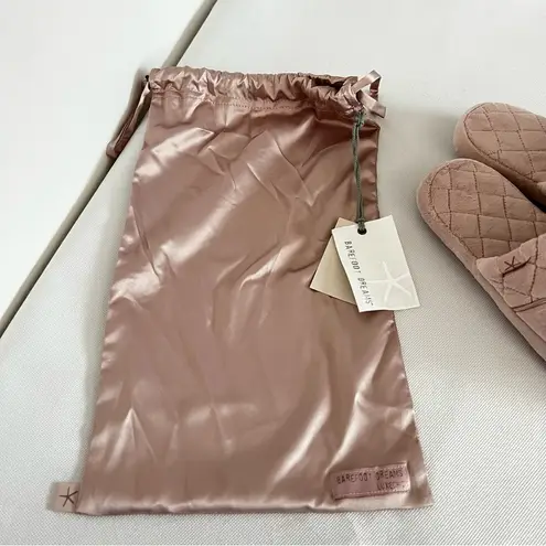 Barefoot Dreams Barefoot Dream LuxeChic Slippers Size 5/6 Small Faded Rose Loungewear Quilted