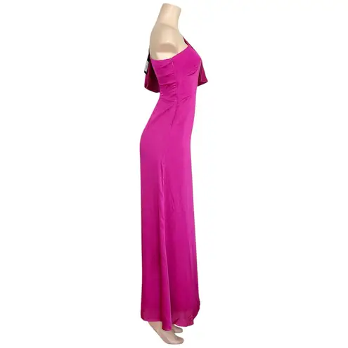 Sachin + Babi Chelsea One Shoulder Bow Gown, Dragonfruit, 0 (US)