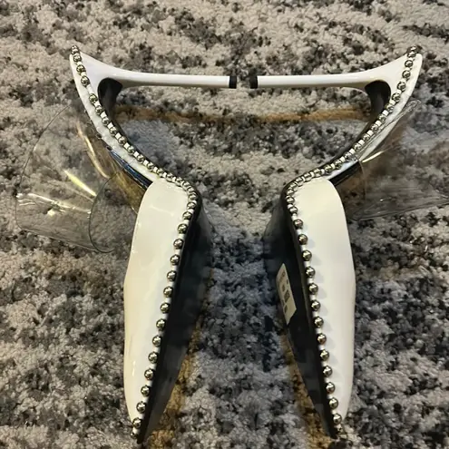 Alexander Wang Rina Studded Clear Strap Mule size 40