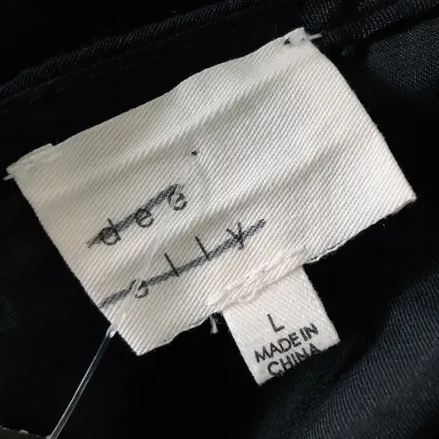 Dee Elle Satin Lace Trim Jumpsuit in Black, NEW, Size L