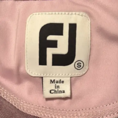 FootJoy Cap Sleeve Birdseye Stripe Jacquard Polo/Golf Shirt size S Purple