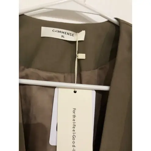 Commense Women's Business Casual Blazer Two Button Long Sleeve Camel XL NWT Tan