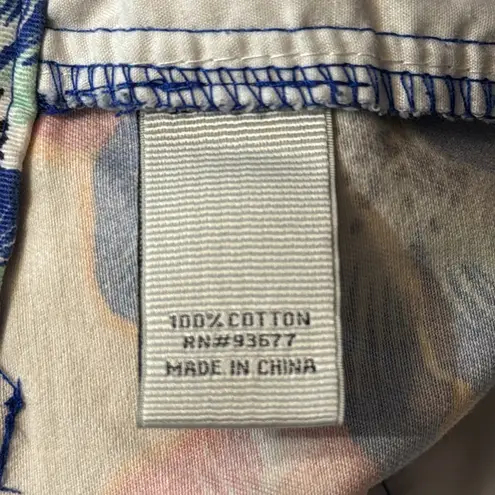 STYLUS Tropical Floral Print Shorts Size 10 Blue