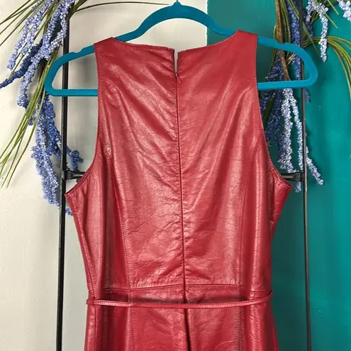 Kenneth Cole Size 6  Red 100% Leather Dress
