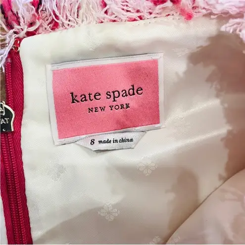 Kate Spade rare plaid pink Barbiecore tweed dress
