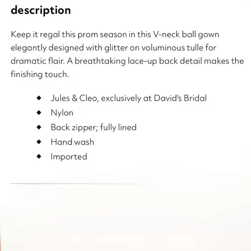 Jules & Cleo lace up glitter tule ball gown ROSEGOLD SIZE 18 Gold