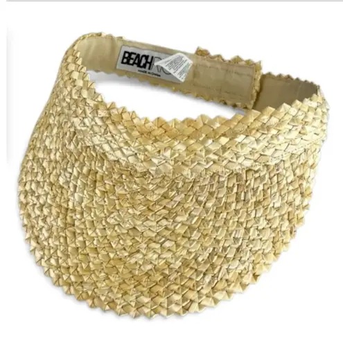 Beach Riot Womens Straw Visor Wide Brim Adjustable Sun Beach Cruise Hat Resort - Image 7