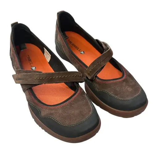 Merrell Women's Albany Mary Jane Suede Earthy Hiking Slip On Shoes Size 10