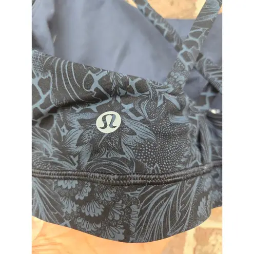 Lululemon  Energy Bra Nouveau Mach Blue Black Size 4